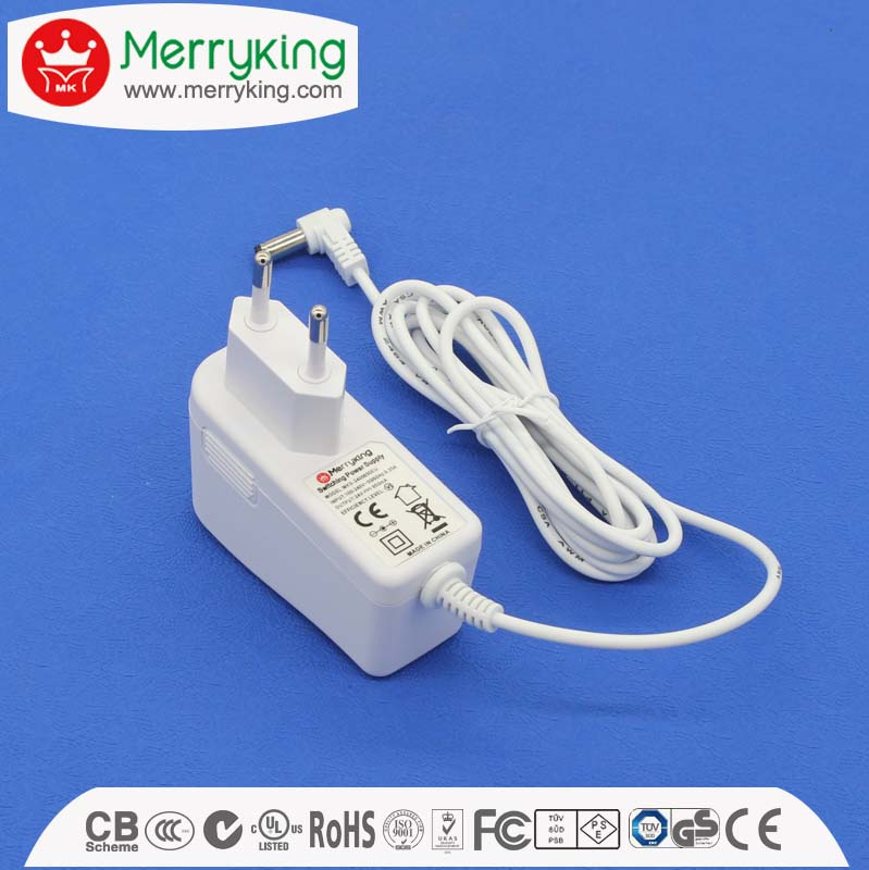 Wall Mount Plug 12.6V 1000mA 12.6W AC DC Power Adapter