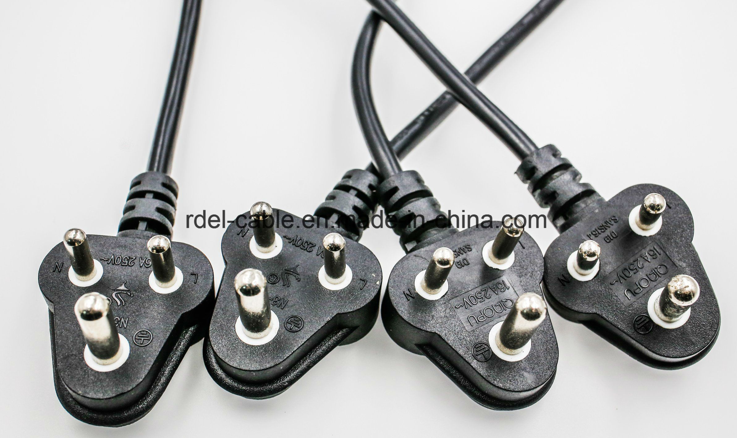 South Africa Standard Power Plug 16A 250V Electric Cord 3 Pin with IEC C13