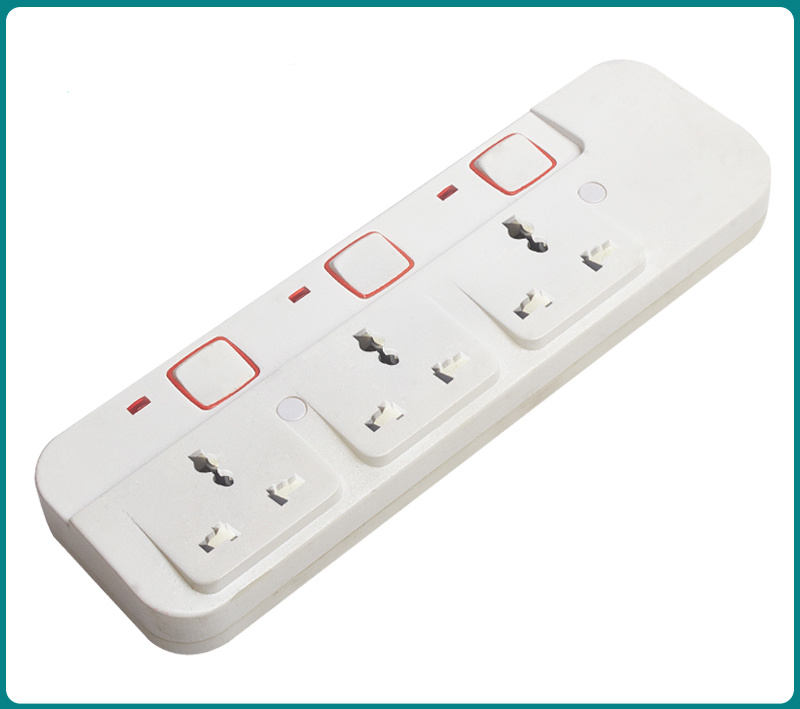 Universal Power Strip with Individual Switch, Surge Protection