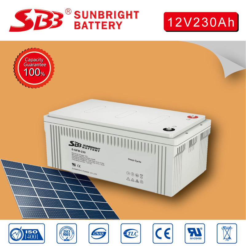 12V230ah Deep Cycle Battery with Ce RoHS UL Approval