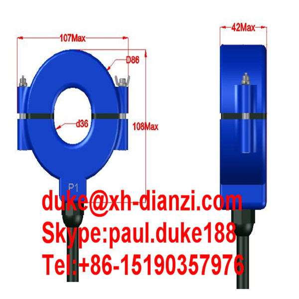 36mm 400A/5A IP67 Outdoor Waterproof Split Core Cts Current Transformer