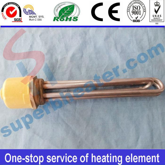 Threaded Heater with Round Flange Heating Element