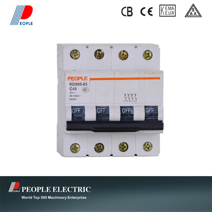 Miniature Circuit Breaker High Quality Rdx65-63 4p