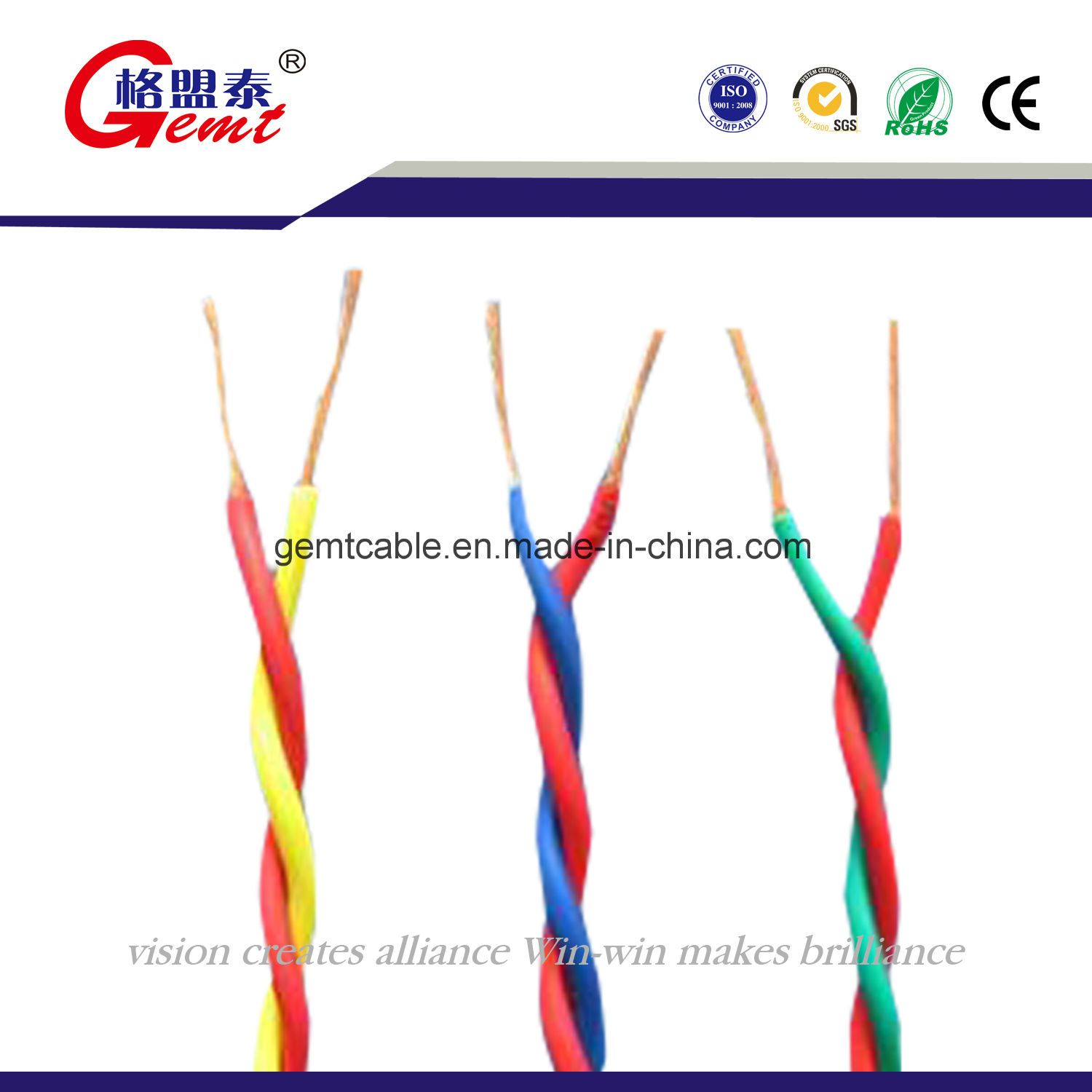 Two Core PVC Insulated Flexible Cable Rvs Twisted-Pair Wires