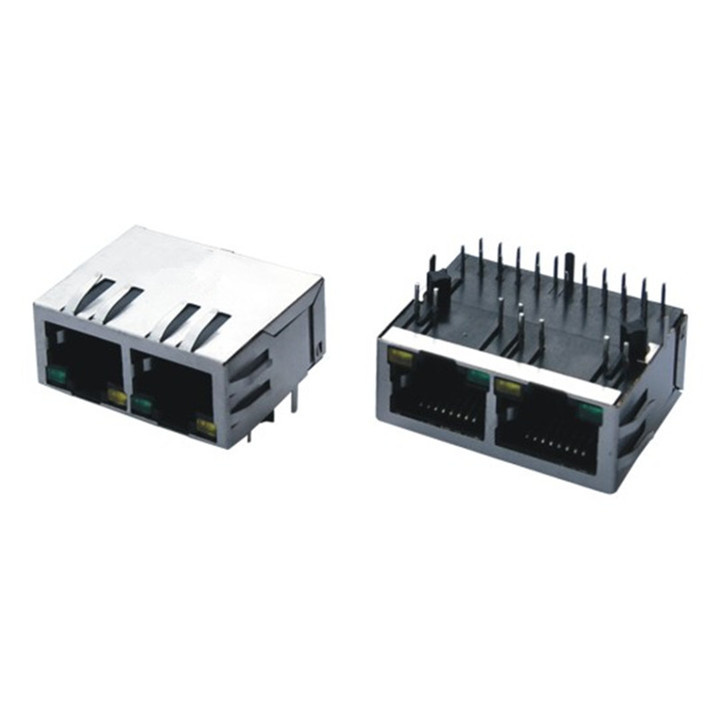 Cat 5 Dual Ports RJ45 Connector Modular
