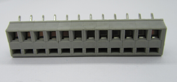 Screwless Terminal Blocks 5.08mm Pitch Straight, Grey Color