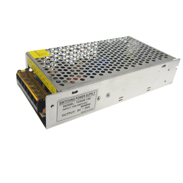 5V 20A 100W Metal Case Power Supply for CCTV Camera