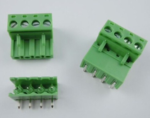 5.08mm Pitch Right Angle 4 Pin 4 Way Screw Terminal Block Plug Connector
