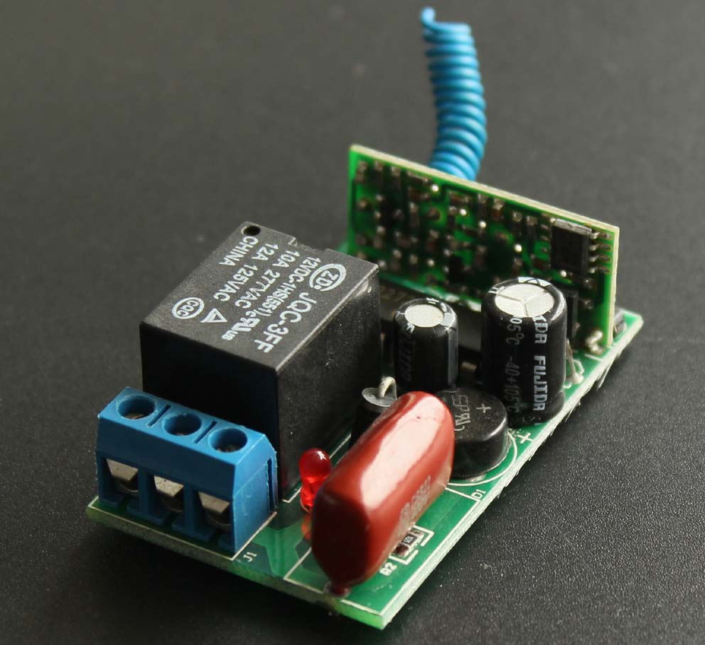 One Channel220V Receiver with One Button Remote for Wireless 433/315MHz