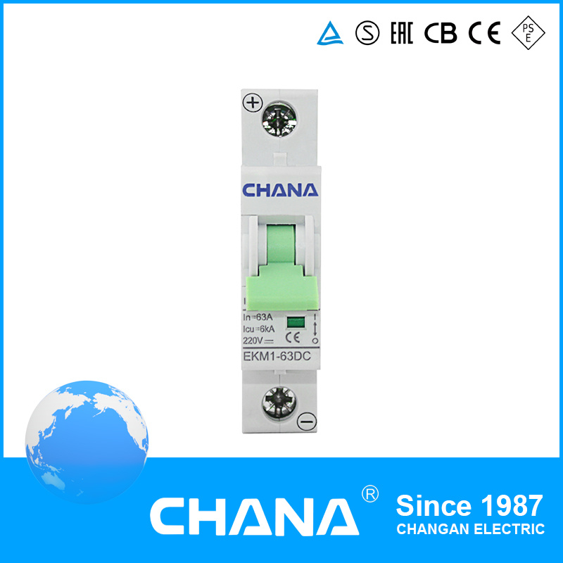 Solar DC PV Application 1000V 6-63A Mini Circuit Breaker MCB with Ce Certificate