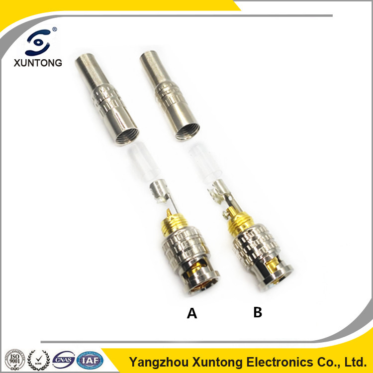 Waterproof BNC Crimp Plug Connector Rg58