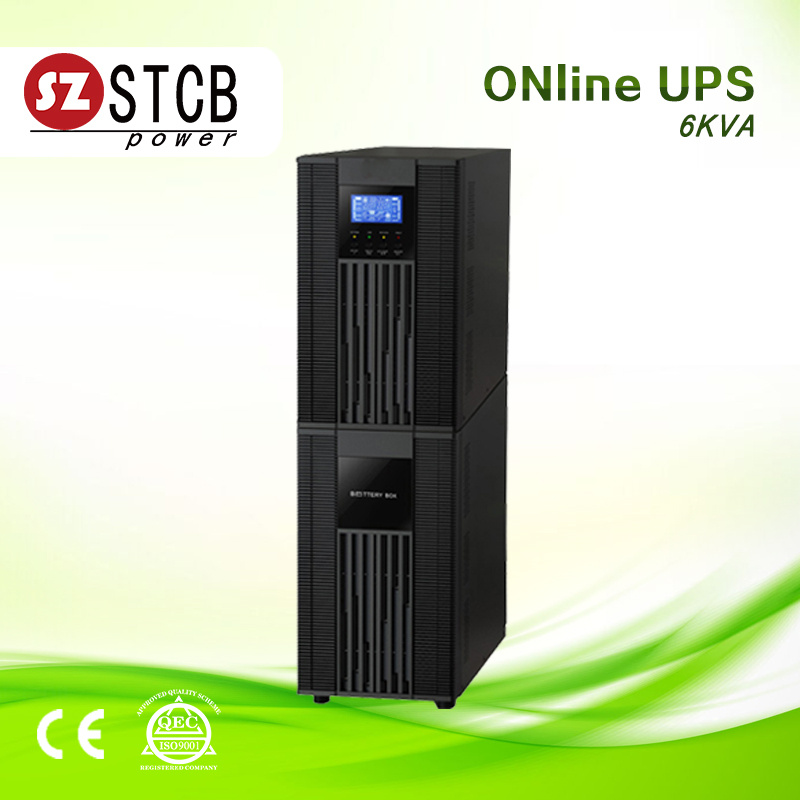 Double Conversion UPS 6kVA with 16PCS 12V 7ah Batteries