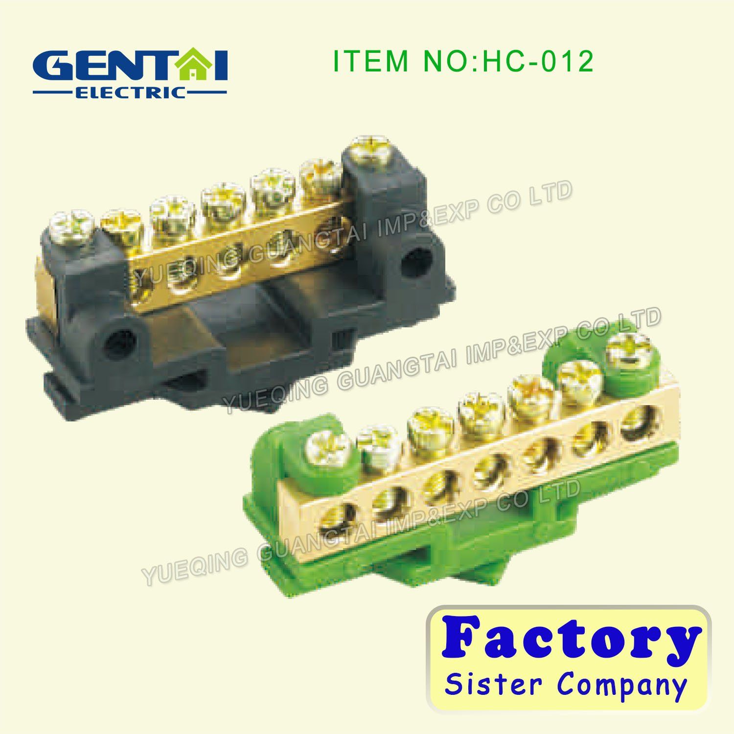 Good Quality Brass Screw Terminal Blocks with Earth Link