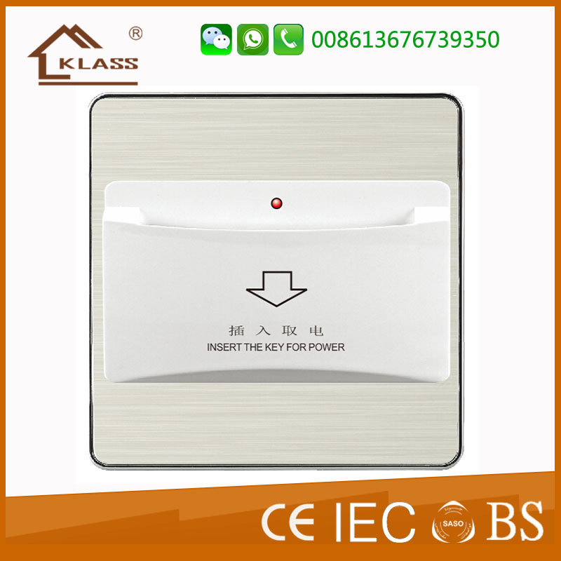 Aluminum Material Hotel Power Card Key Switch