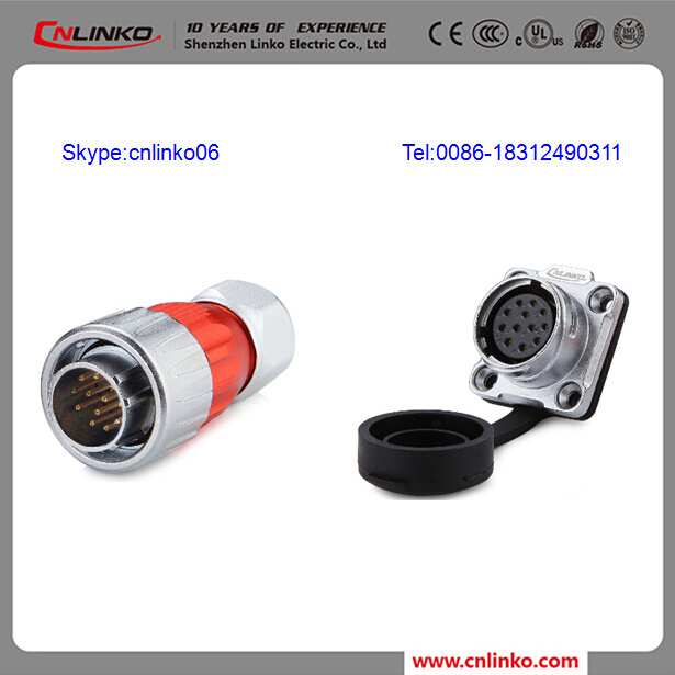 400V 5A 12pin IP67 Waterproof Connector with UL Approved for Signal