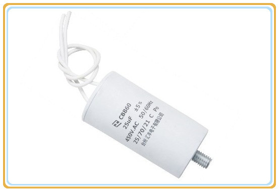 Cbb60 Motor Run Capacitor with Wire, Screw, Pins