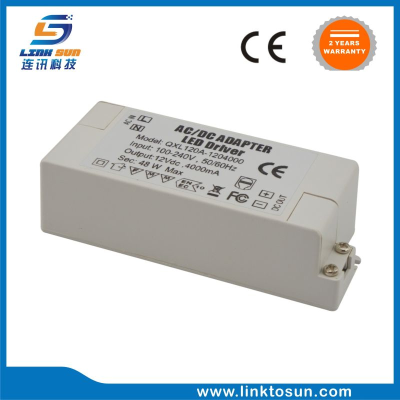12V 4A 48W LED Light Power Supply with Ce FCC RoHS