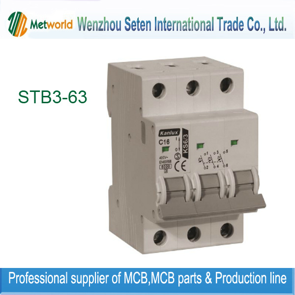 Mini Circuit Breaker / 1p+N MCB (STB3-63)