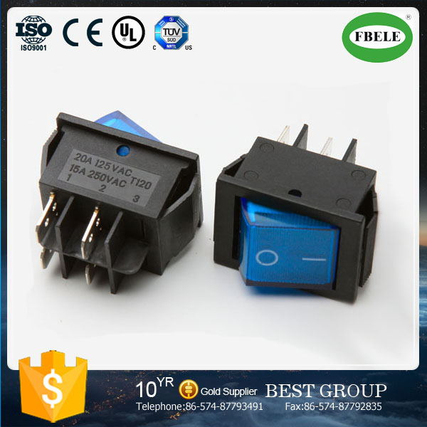 Double Pole Rocker Switch 10A125V 6A 250V Double Push Button Switch Rocker Switch on-off