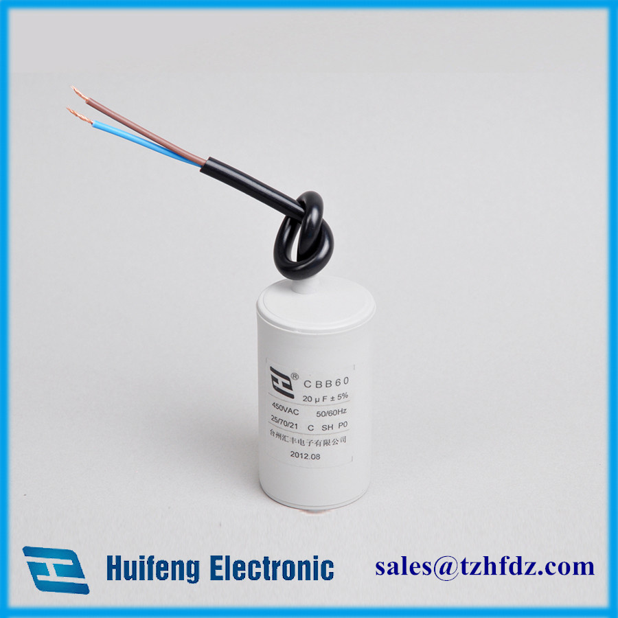 Cbb60 Motor Run Capacitor with Cable