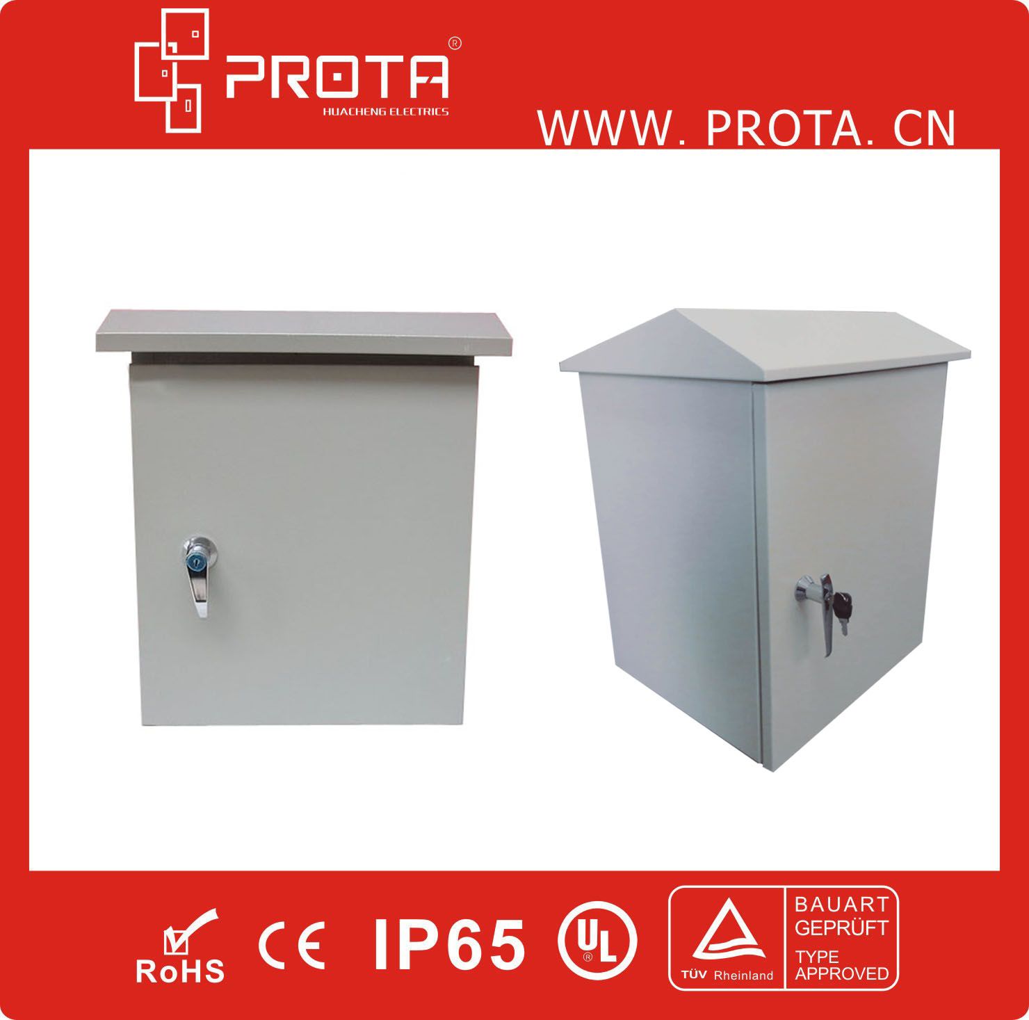 IP65 Waterproof Steel Electrical Cabinet for Outside Using