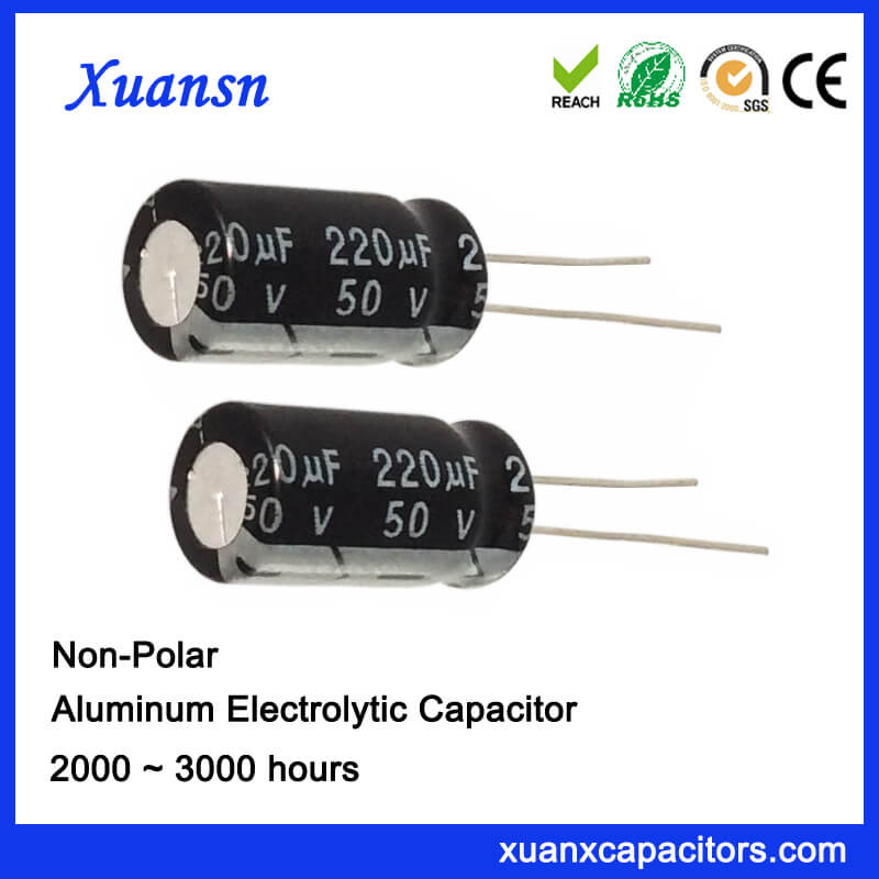 220UF 50V Non Polarised Electrolytic Capacitor