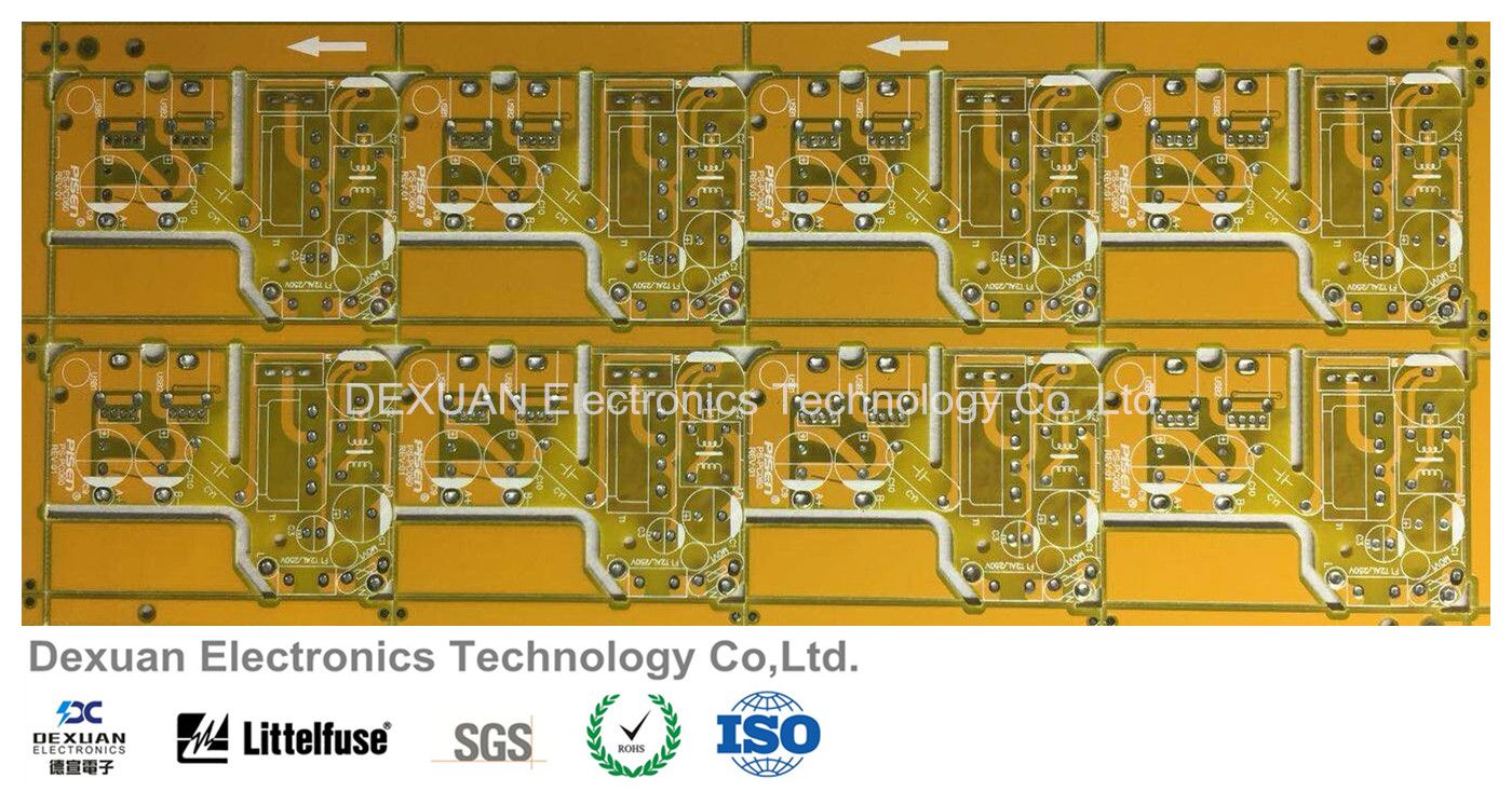 Multilayer Printed Circuit Board PCB with Yellow Solder Mask for Electronics