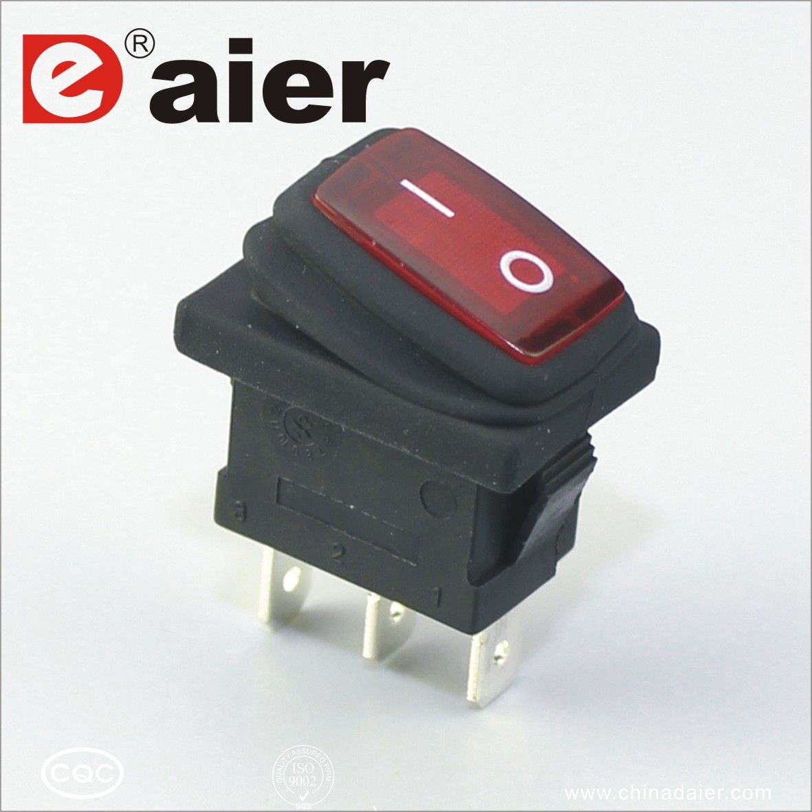 Single Pole 3 Pin Waterproof Mini Rocker Switch 6A 250V