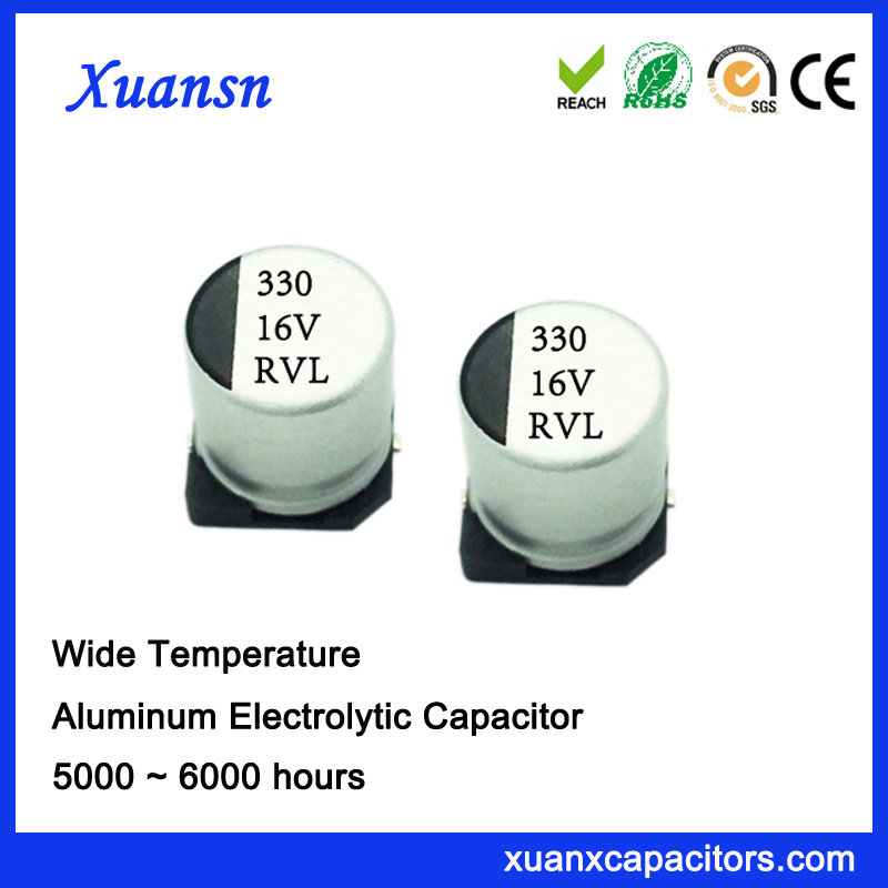 China 330UF 16V 5000hours Long Life SMD Capacitor