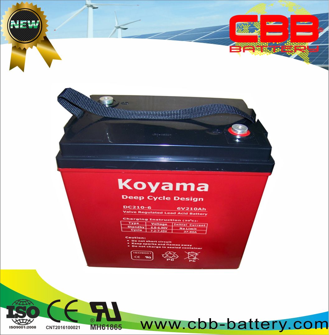 Superior Quality 6V210ah Deep Cycle AGM Battery DC210-6