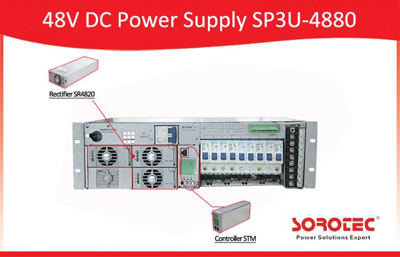 48V DC Rectifier Modular Power Supply Sp3u-4880