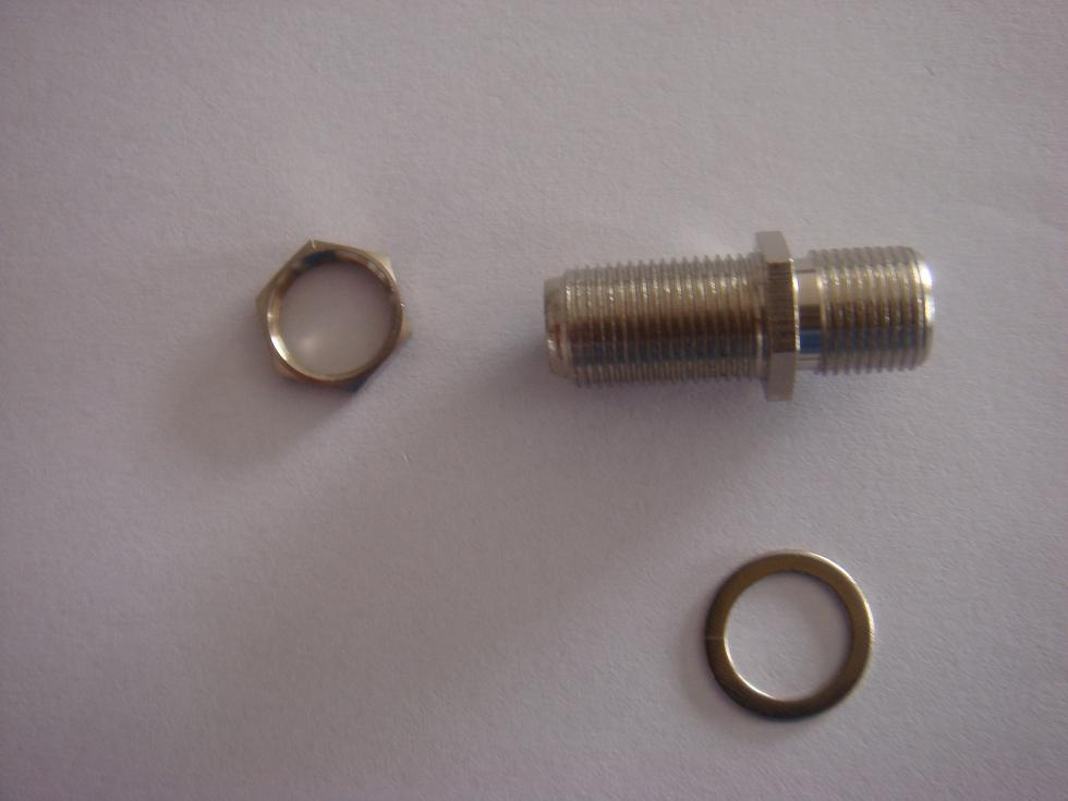 F Double Female Connector With Nuts