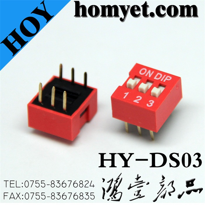 3-Digit Toggle Switch/Dial Switch/DIP Switch (HY-DS03)