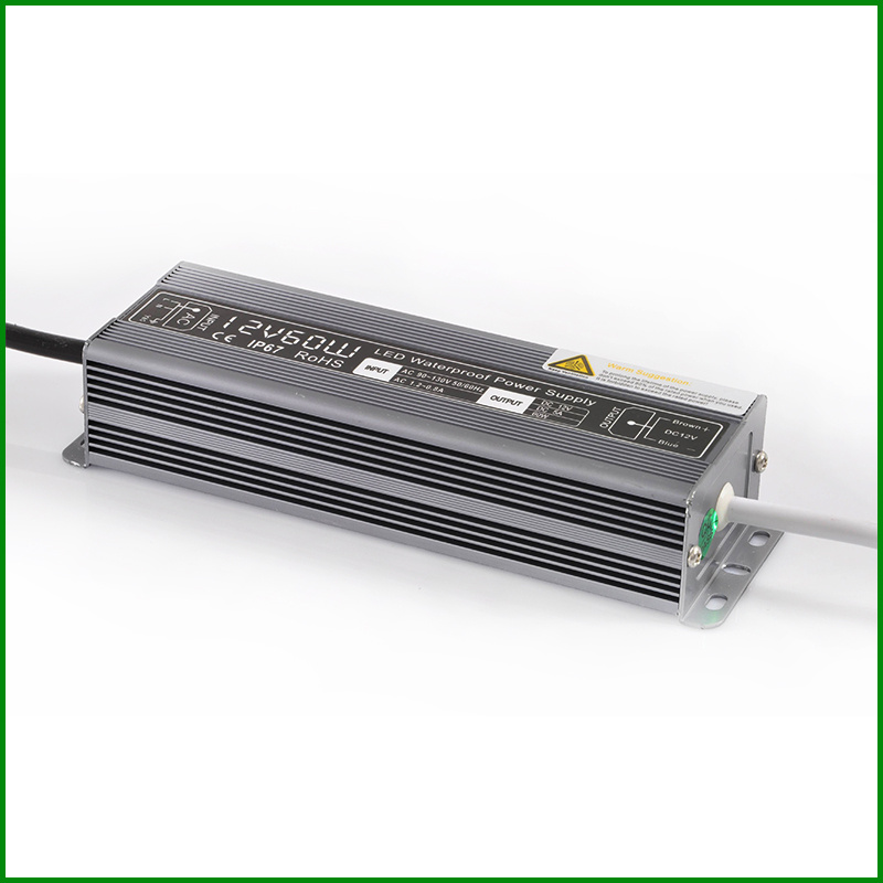 12V 5AMP 60W IP67 Waterproof LED Power Driver for LED Lighting