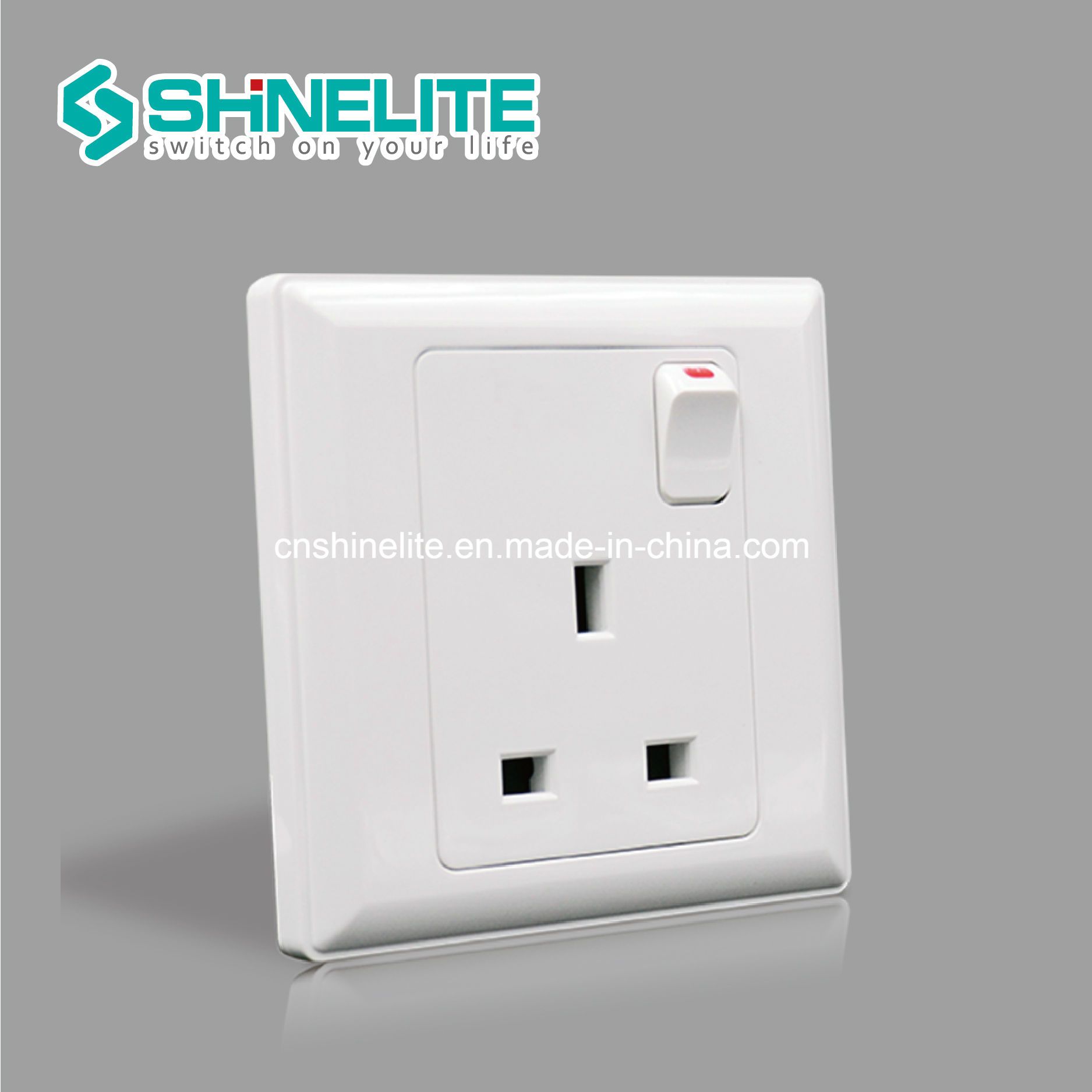 BS Standard 13A 1 Gang Wall Switched Socket Double Pole