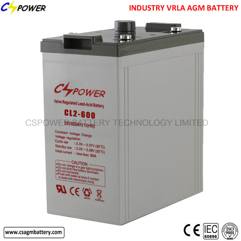 Cspower AGM Battery 2V 600ah for UPS Backup