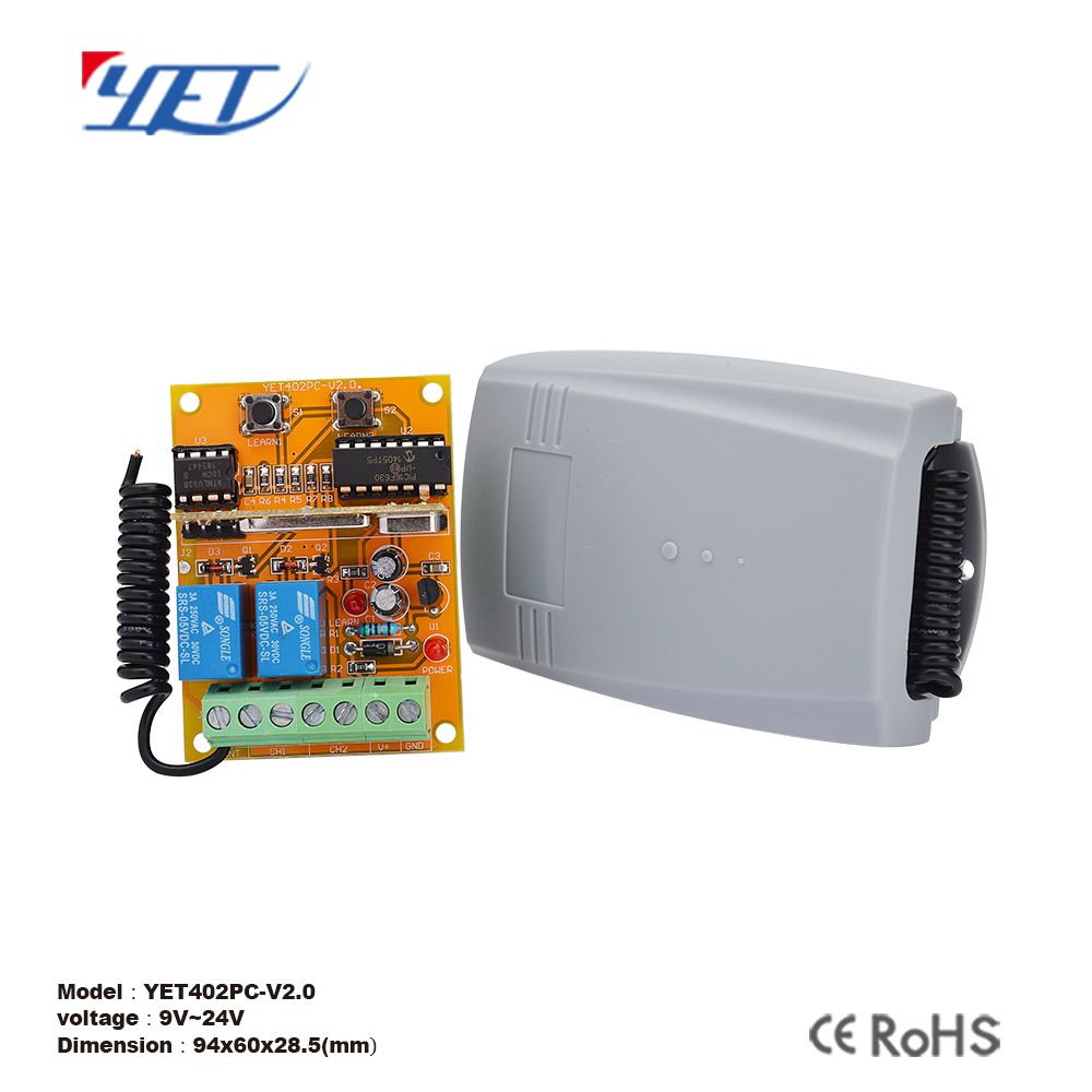 RF Remote Control Universal Remote Control for Garage Doors /Rolling Shutters/Automatic Curtains Yet402PC-V2.0