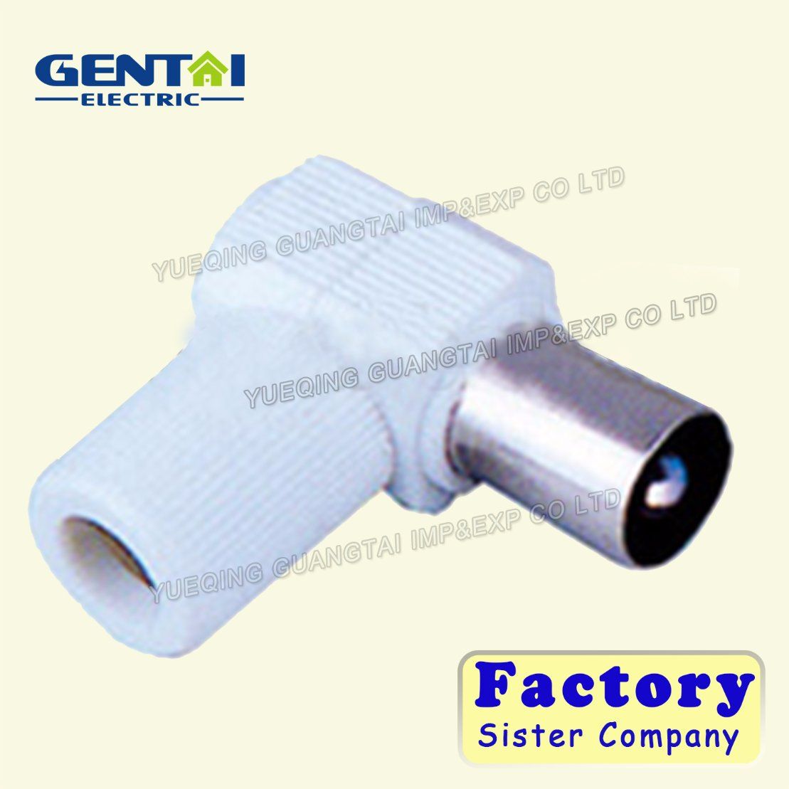 9.5mm Male TV Plug Angle Plastic