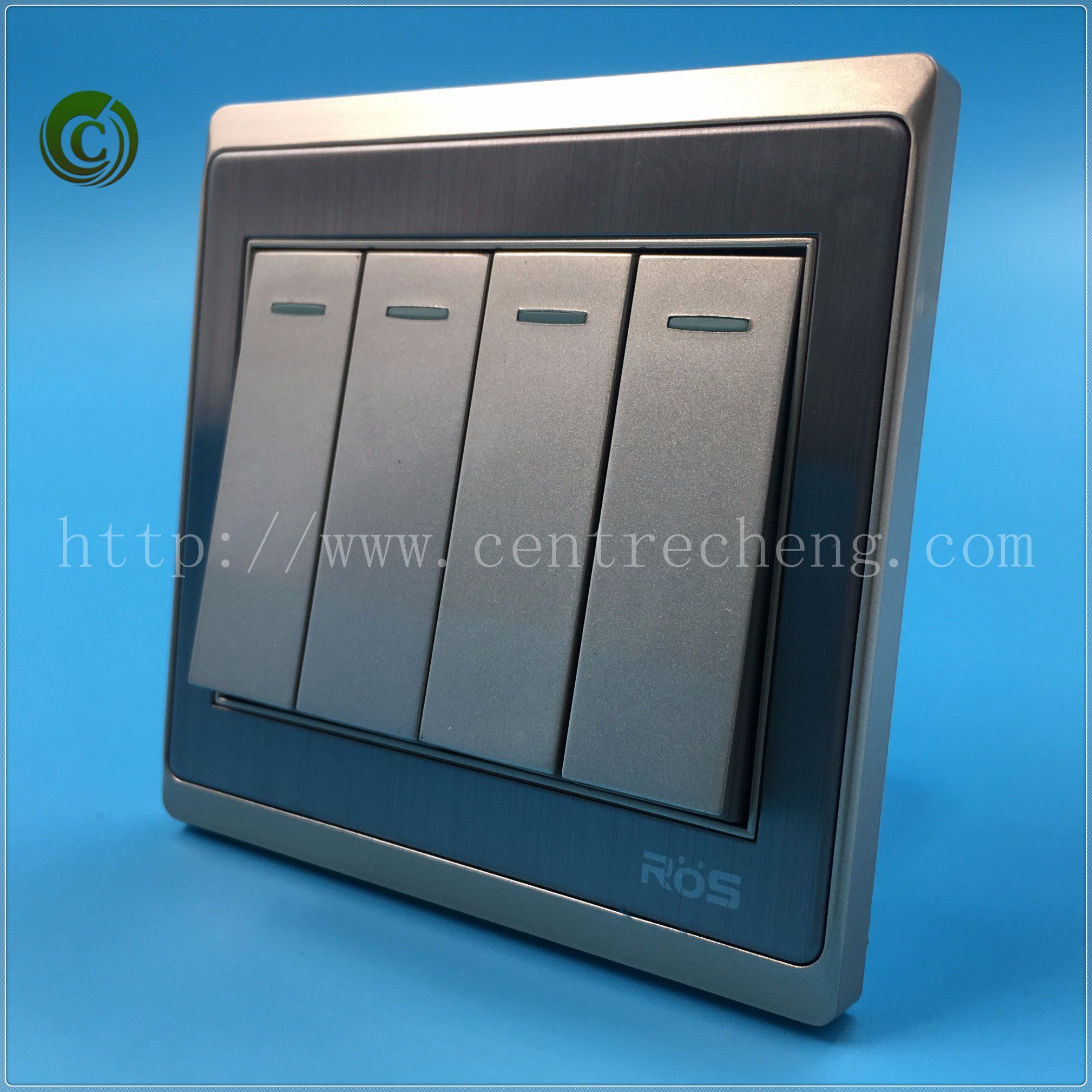High Quality 10A 4 Gang 1 Way/ 2 Way Plate Electric Wall Switch Light Switch