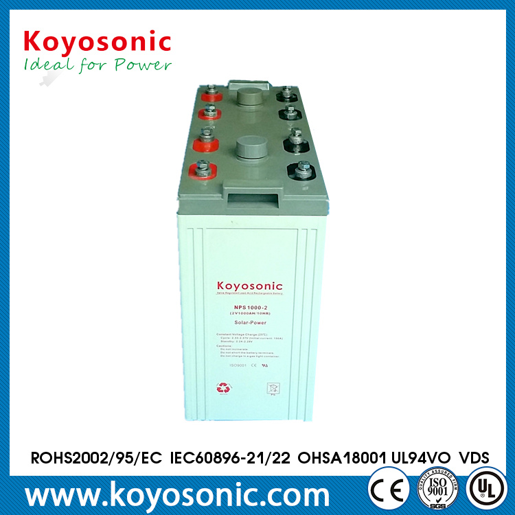 2V 1000ah Solar Battery for off Grid Renewable Energy System