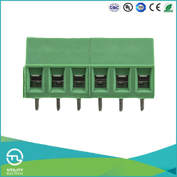 5.0mm Screw Connector Ce UL VDE Rising DIN-Rail Terminal Block