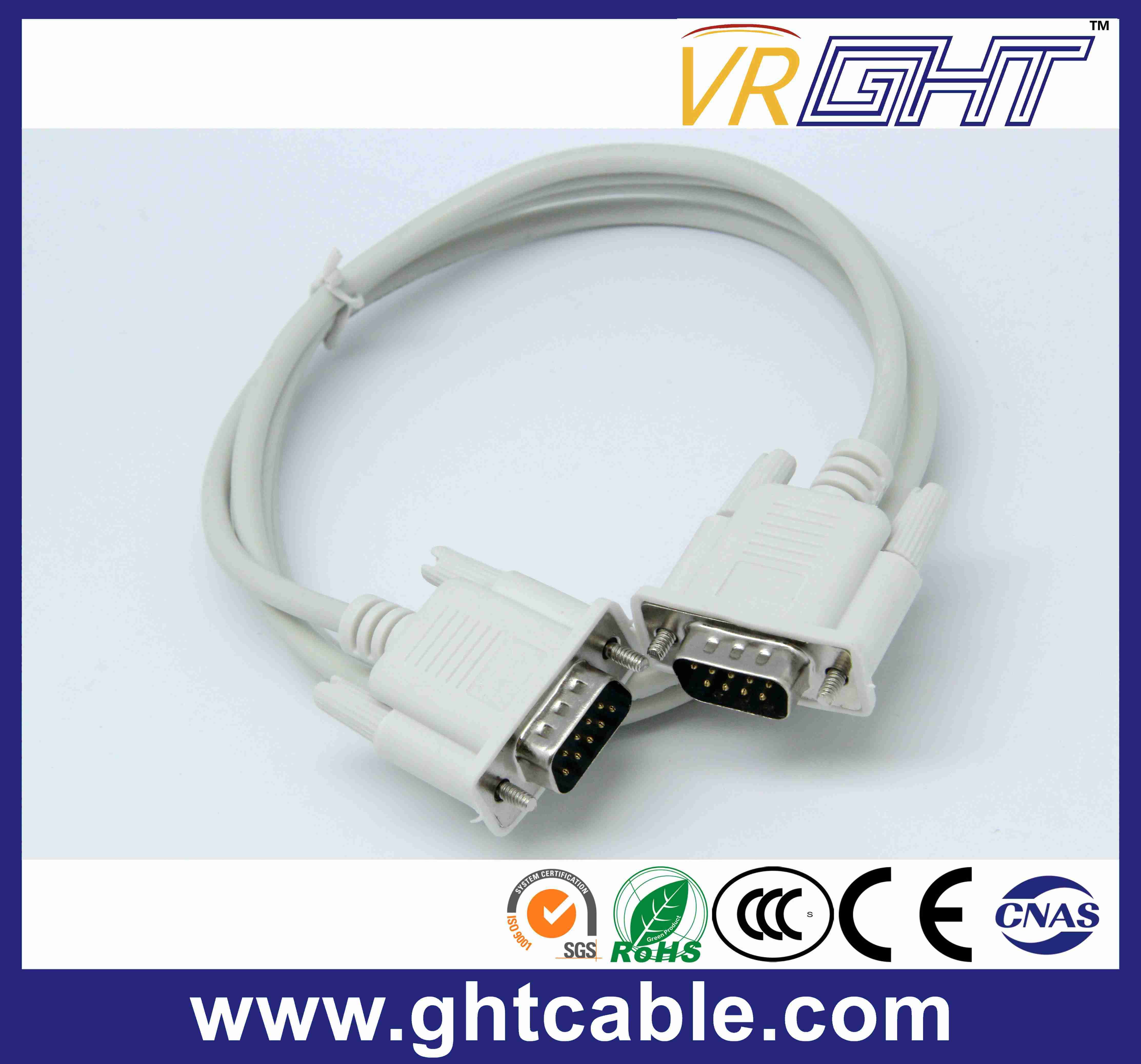 Male/Male 9pin VGA dB Computer Cable (5m)
