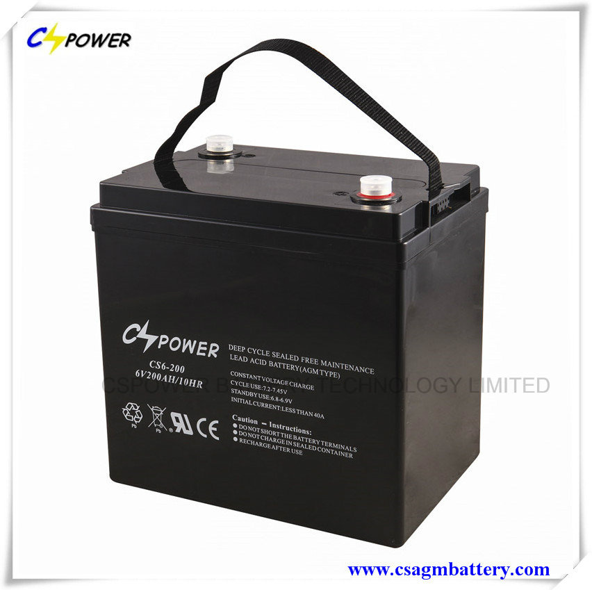 Deep Cycle Lead Acid Battery 6V180ah for Solar Storage