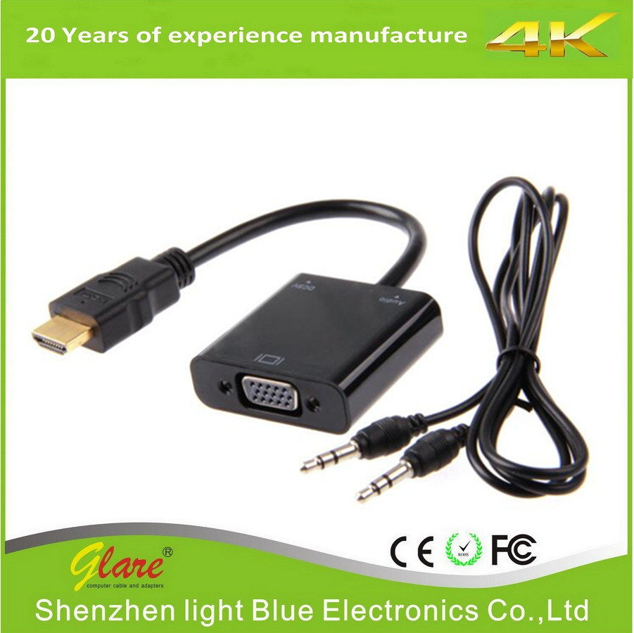 HDMI C to VGA Cable with Gold Plug