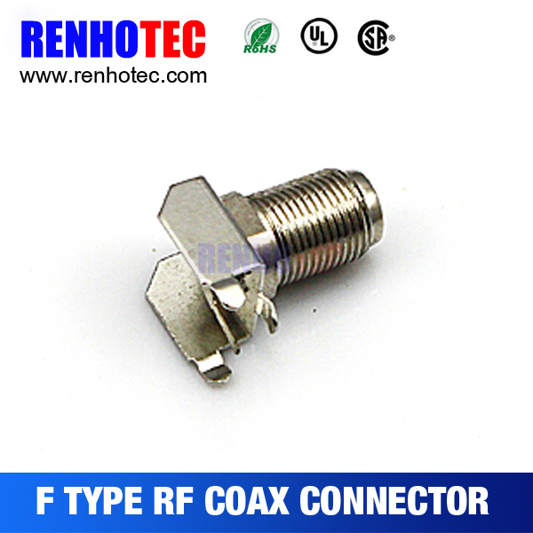 PCB Mount F Connector Female Type R/a Type Nickel Plated