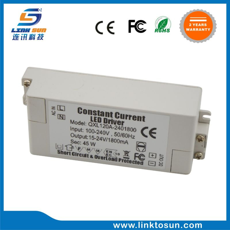 Hot Sales Constant Current 45W 24V 1.8A LED Driver