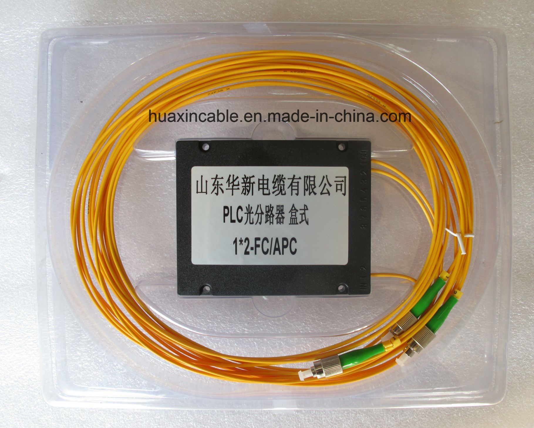 2.0mm/3.0mm Single Mode Fiber Optical PLC Splitter 1*2