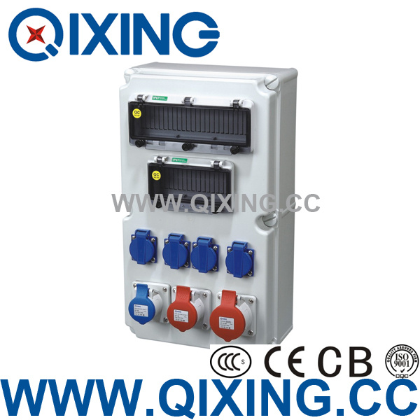 Qixing Plastic Power Combination Socket Box RCCB MCB Panel Socket