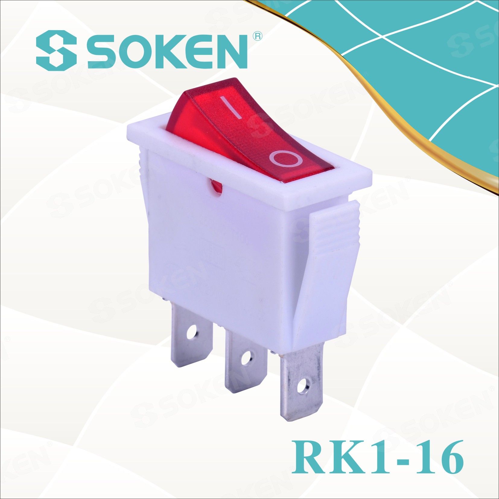 Soken Rk1-16 1X1n W/R on off Rocker Switch