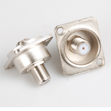 D-Shape F Female to Female Adaptor Chassis Panel Mount Connector